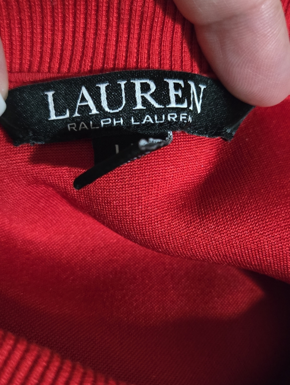 Ralph Lauren Black Label Red Sherpa Gold Zip Pullover Size L - Picture 6 of 12